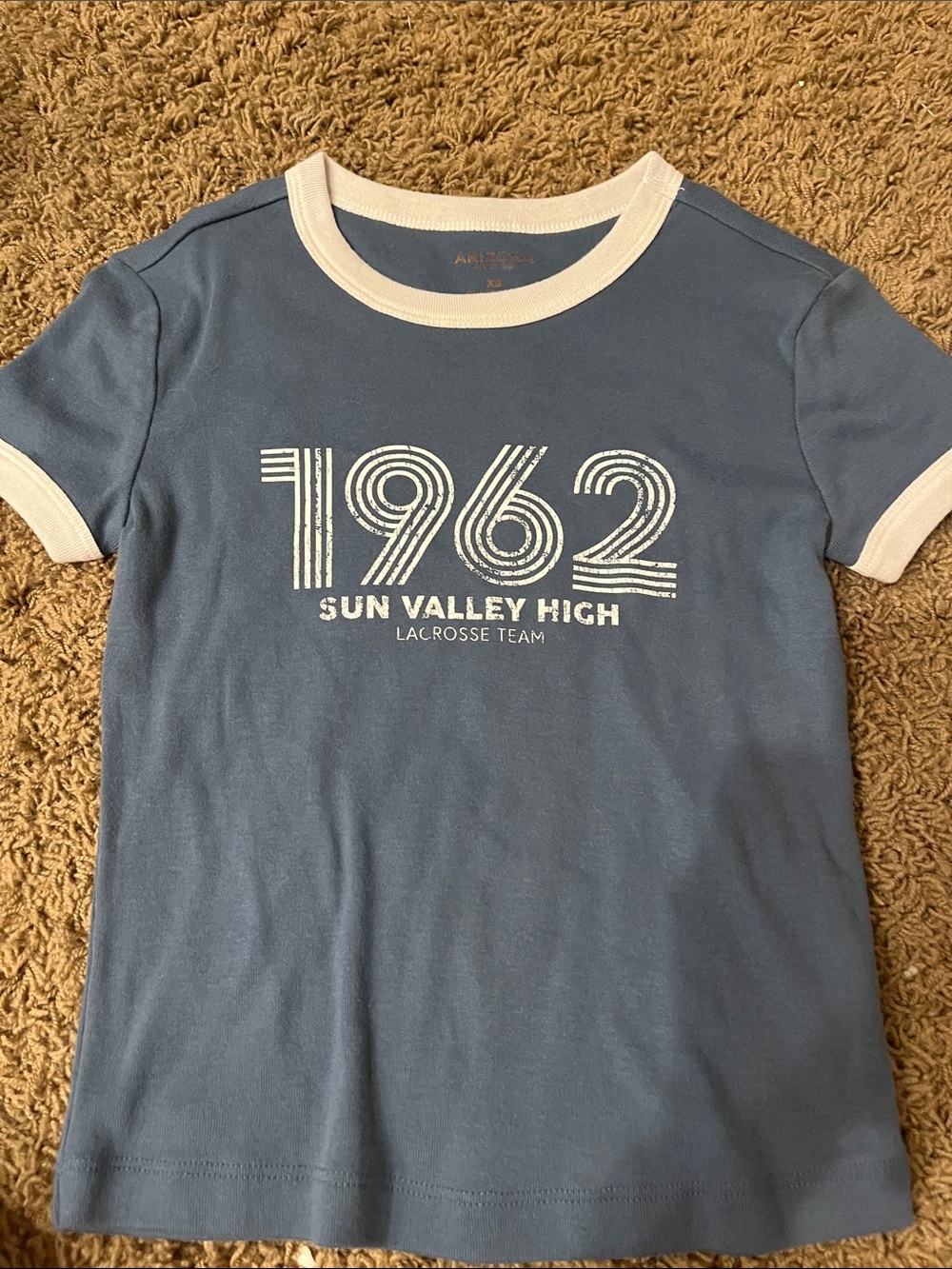 Arizona Jean Company Blue Ringer Tee with White Trim
